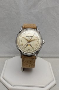 1950's Helbros Triple Calendar Watch with Moon Phase