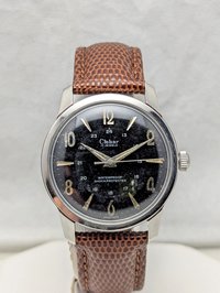 1960s Clebar 24 Hour Black Dial Watch