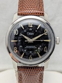 1960s Clebar 24 Hour Black Dial Watch