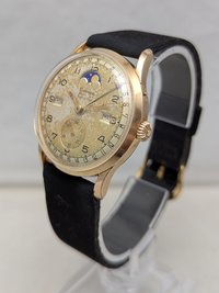 1948 Banner Datofix Triple Calendar Watch with Moon Phase