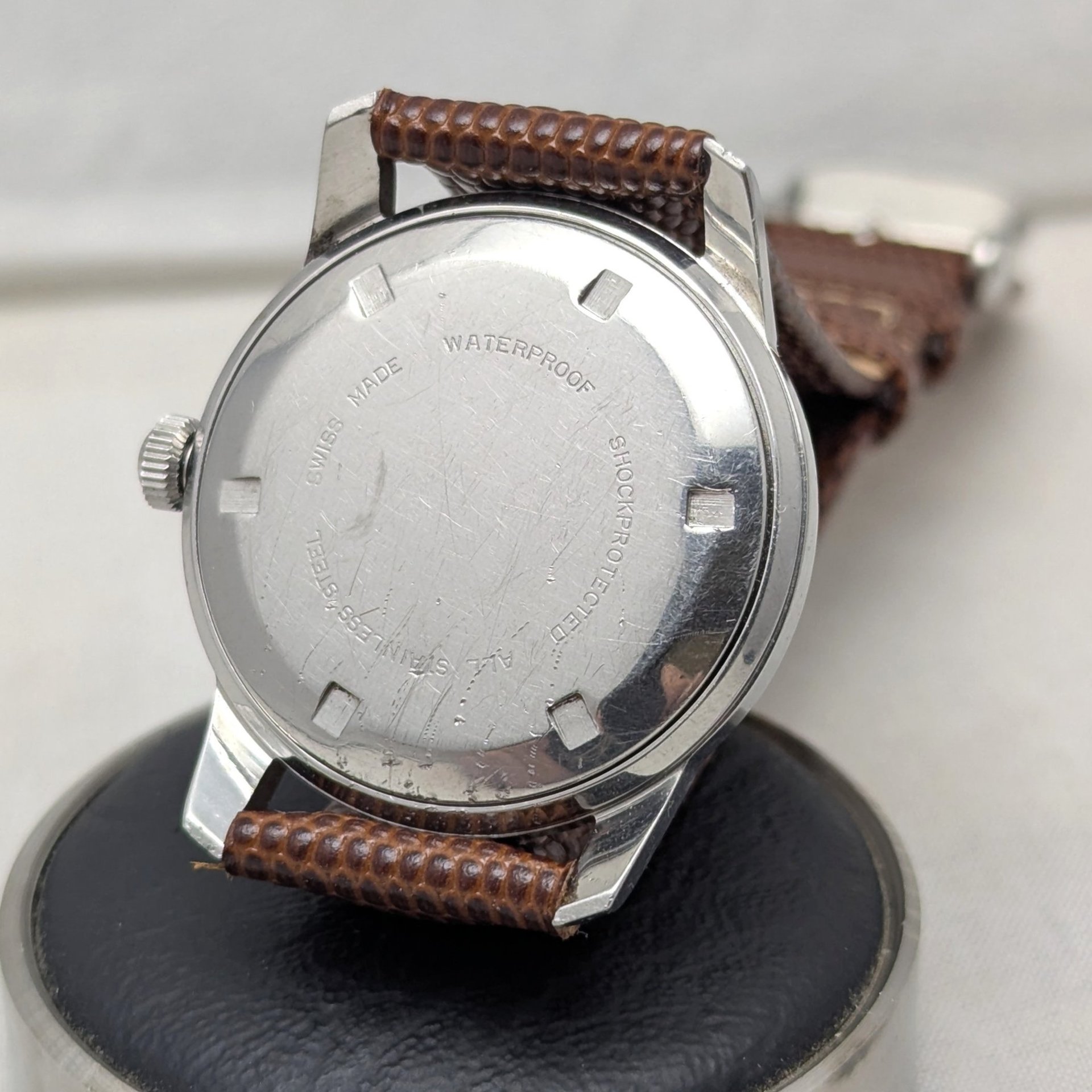 1960s Clebar 24 Hour Black Dial Watch