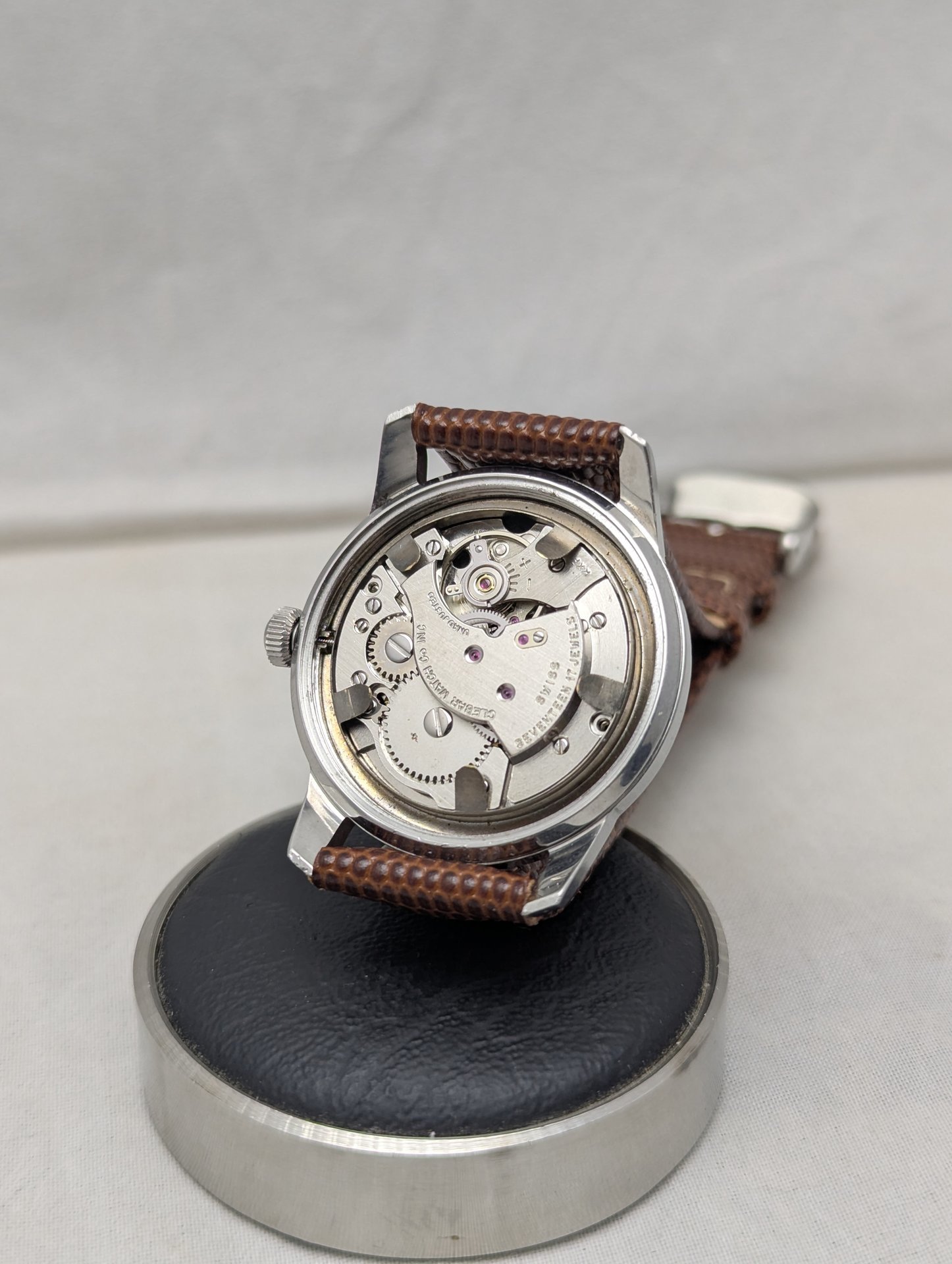 1960s Clebar 24 Hour Black Dial Watch