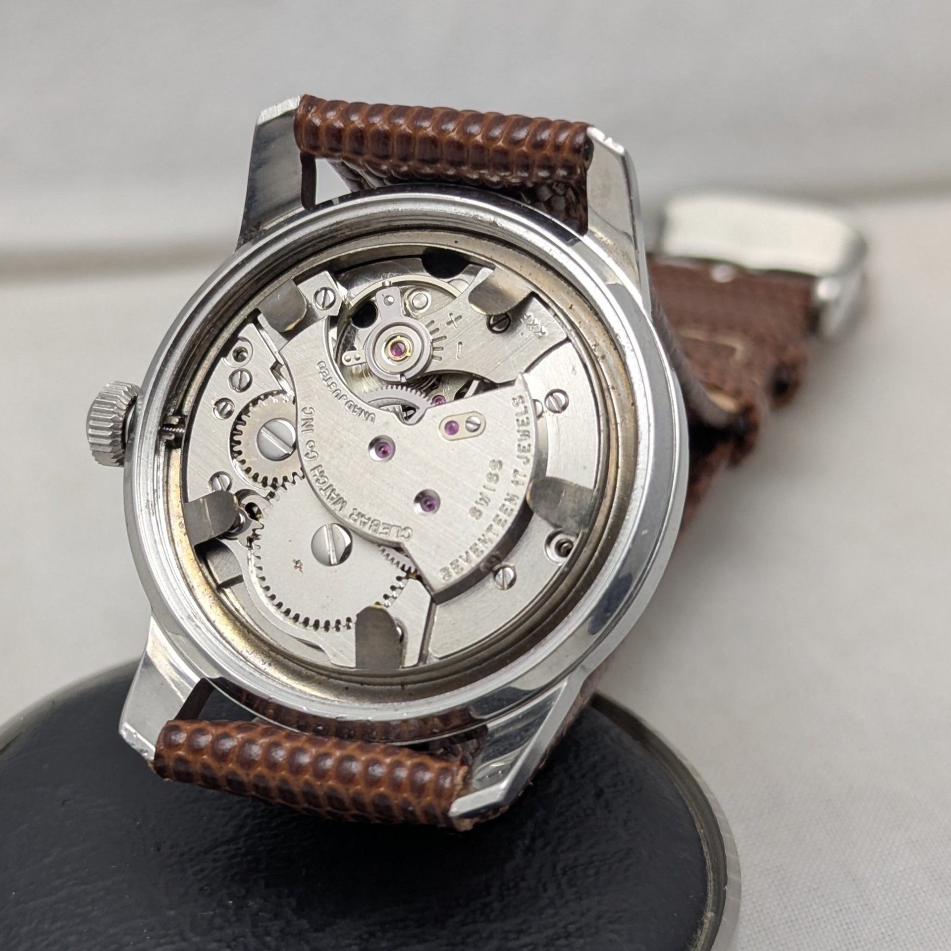 1960s Clebar 24 Hour Black Dial Watch