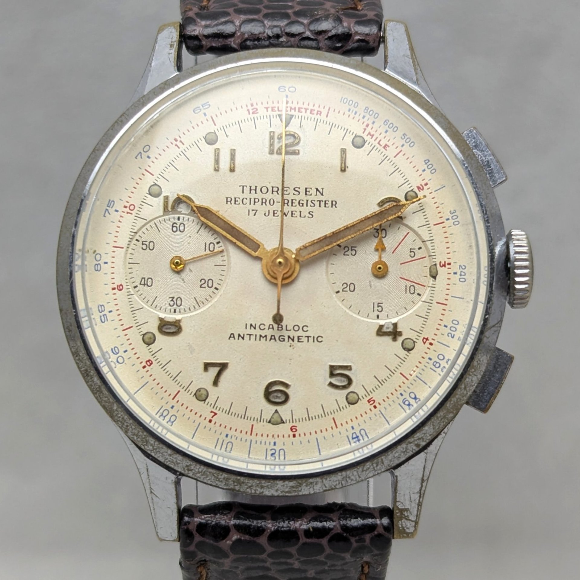 1940's Thoresen Recipro-Register Chronograph