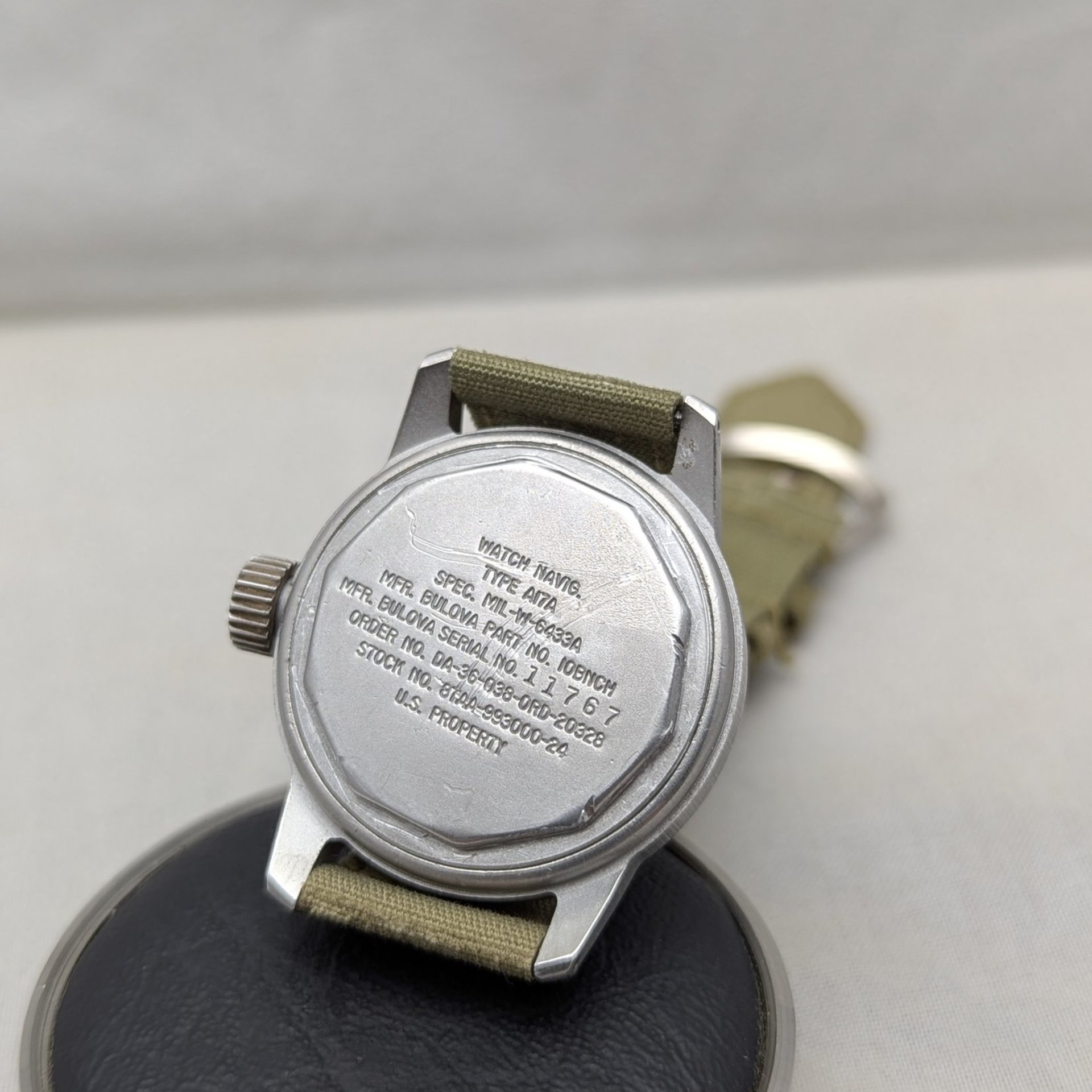 1958 Bulova Type A17A Military Issue Hacking Watch