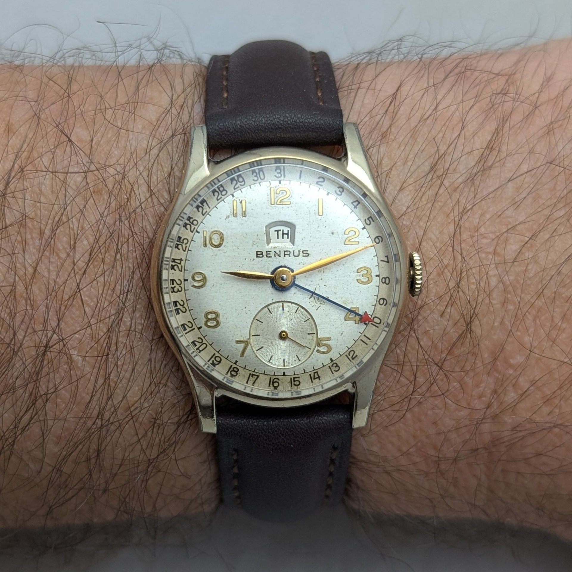 1950s Benrus Pointer Calendar Watch