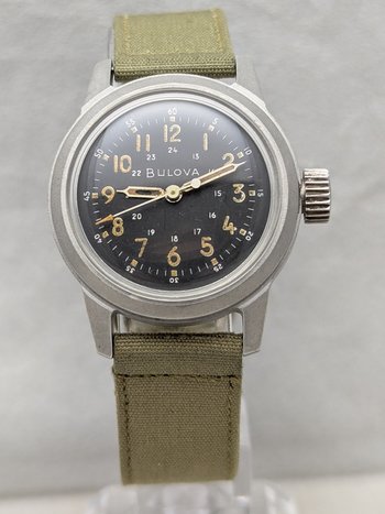 1958 Bulova Type A17A Military Issue Hacking Watch