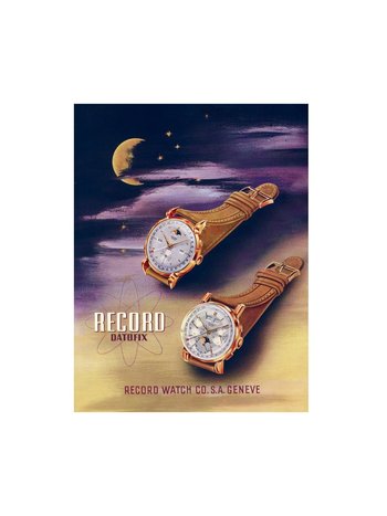 1948 Banner Datofix Triple Calendar Watch with Moon Phase